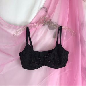 NWOT Victorias secret black unlined demi bra